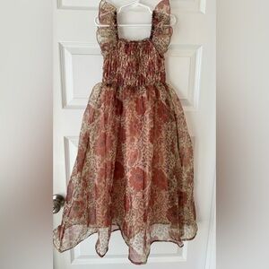 Noralee red floral dress size 8
